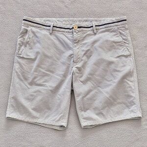 Massimo Dutti Men's Slim Fit Striped Shorts Size USA 36 / EUR 46 100％ Cotton